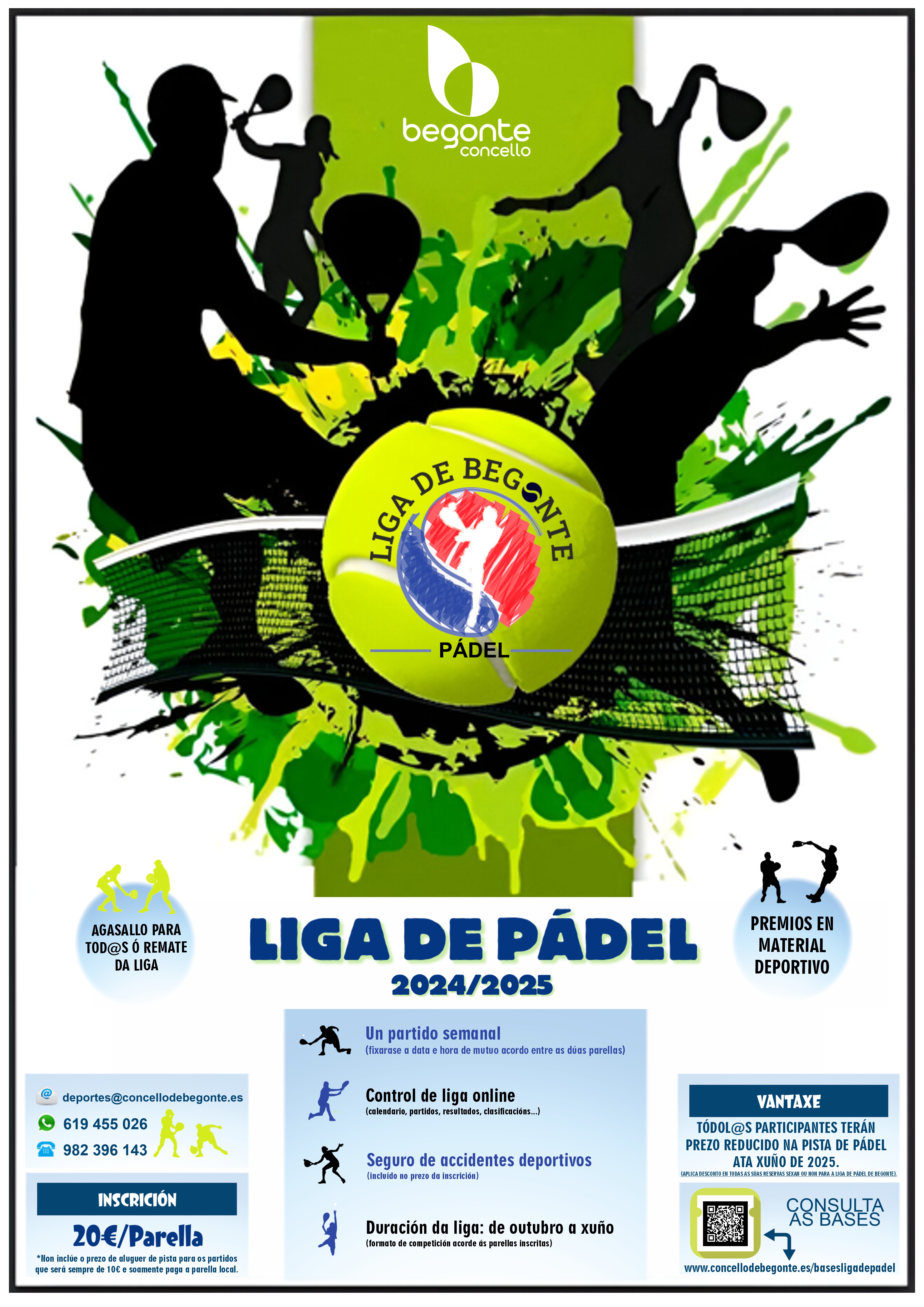 Cartel Liga de Pádel 24-25 Begonte